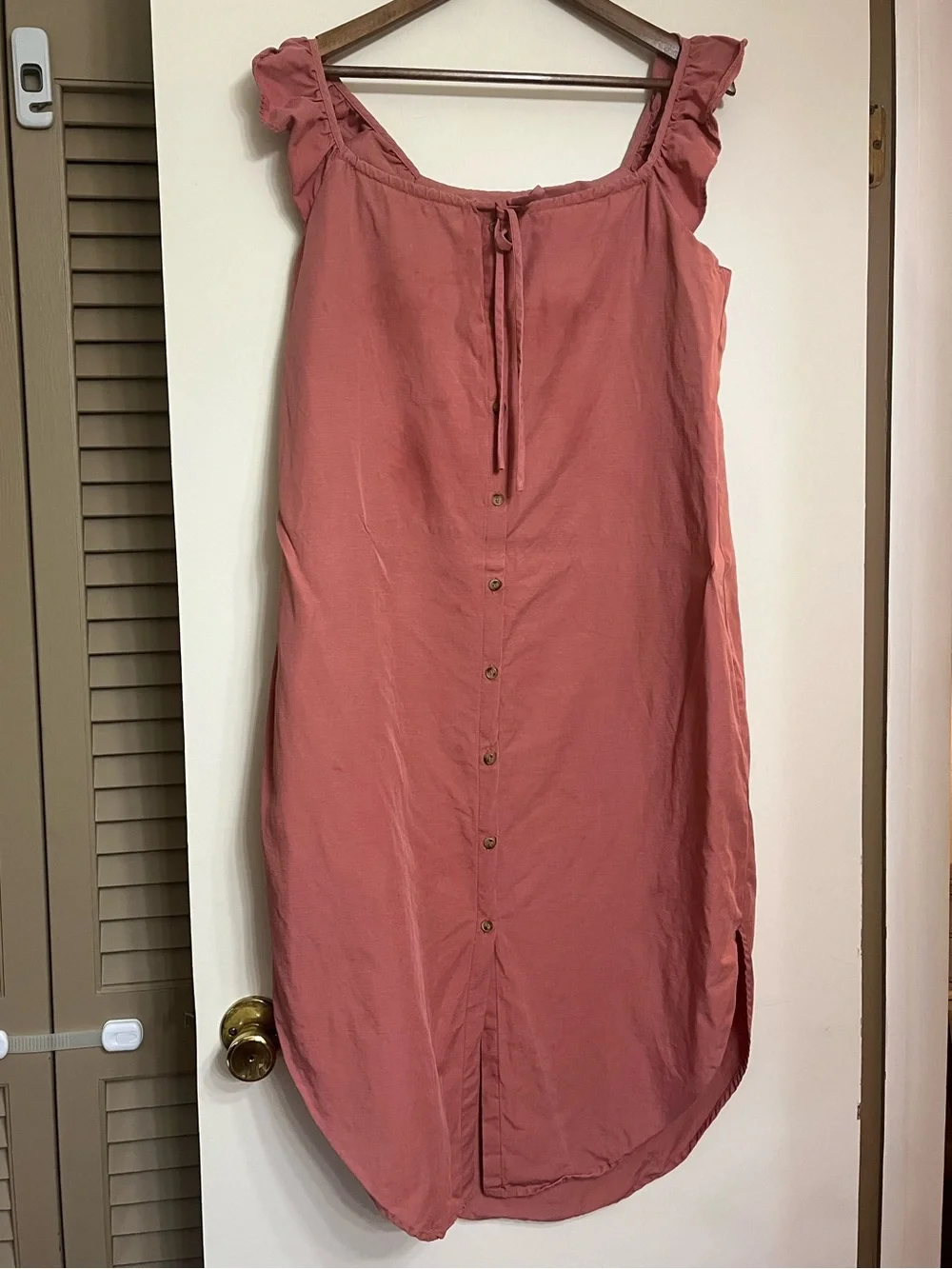 Hatch Maternity Women's THE JENNA DRESS Canyon Rose Pink Tencel Size 1 (4-6)